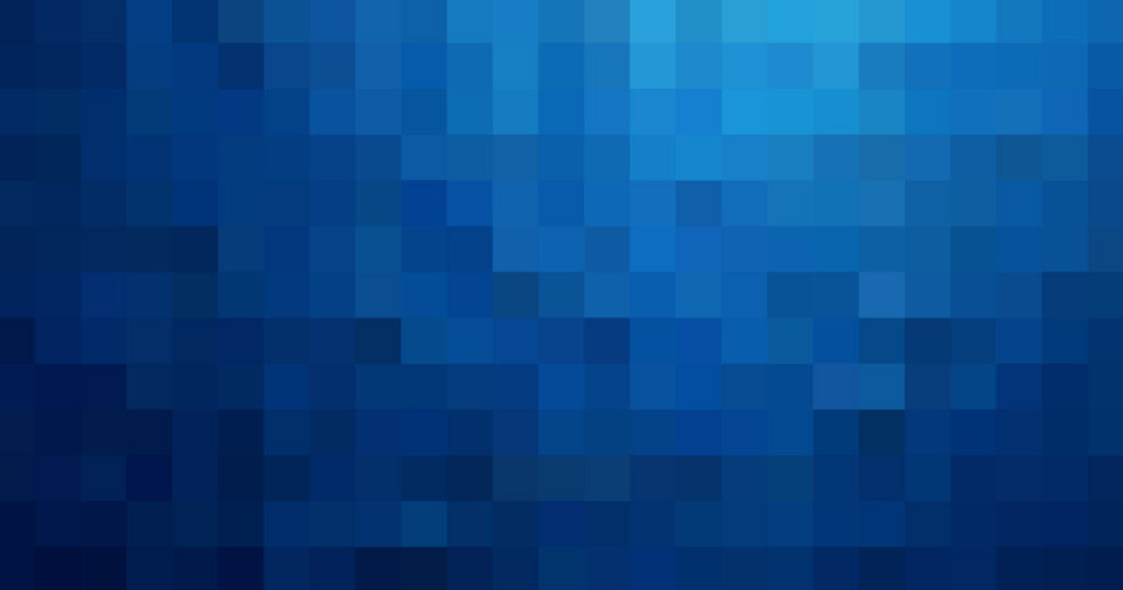 An abstract pattern of blocks of differing shades of blue